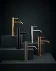 Bateria umywalkowa Rea Rivo Nikiel Szczotkowany Wysoka  9