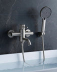 Bateria wannowa Rea Lungo Stripe Nikiel Szczotkowany  9