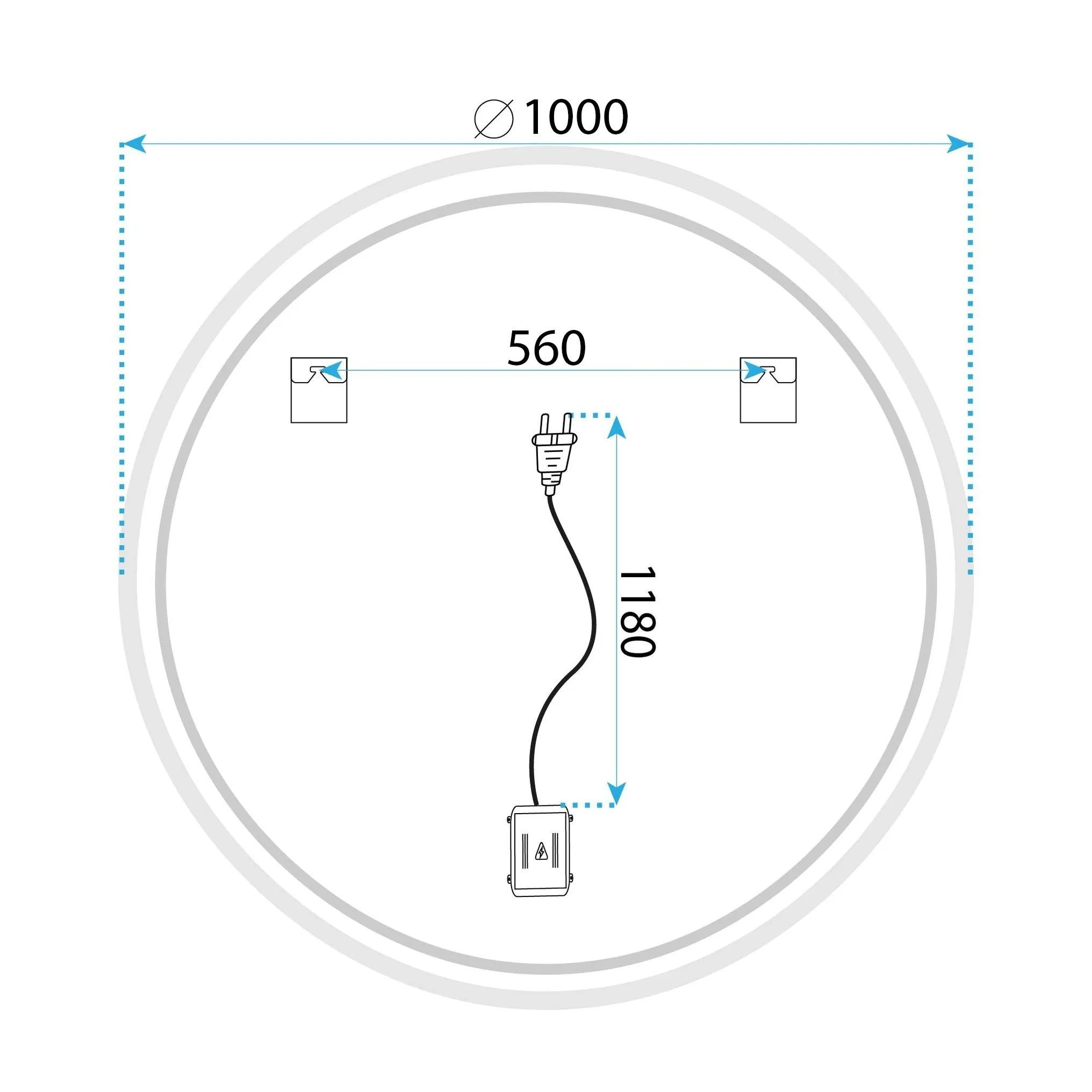 Lustro ścienne LED SOFT 100  9