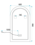 Lustro ścienne LED 90x60cm TOP-1  9