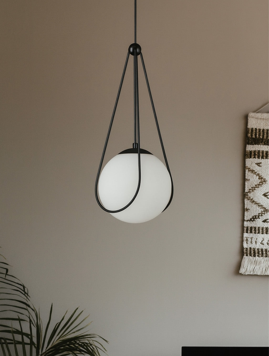 Lampa Sufitowa Wisząca APP1792-1CP 20cm Czarna  3