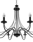 Lampa Sufitowa Wisząca Rustykalna APP648-8CP Czarna