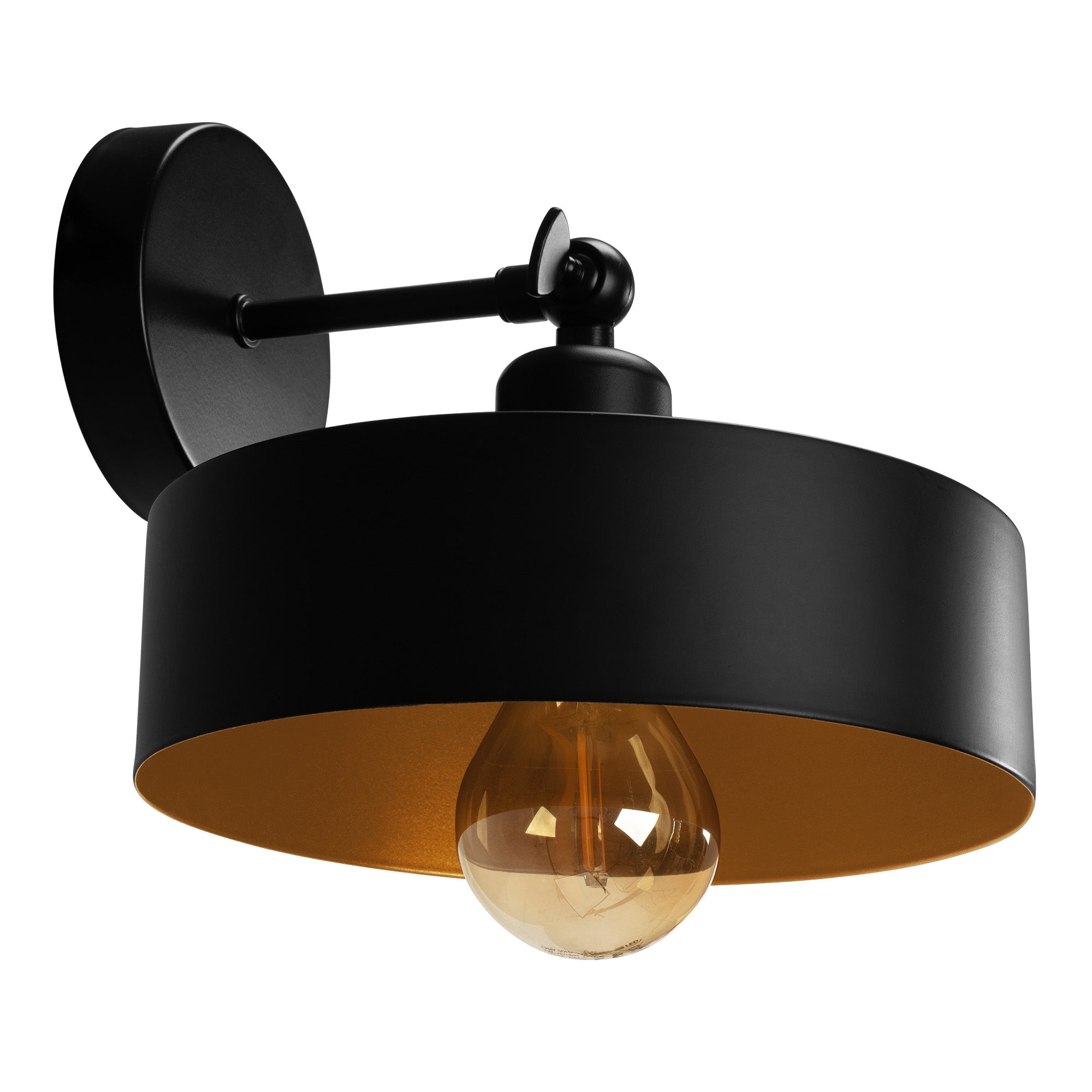 LAMPA ŚCIENNA KINKIET APP1332-1W BLACK GOLD  1