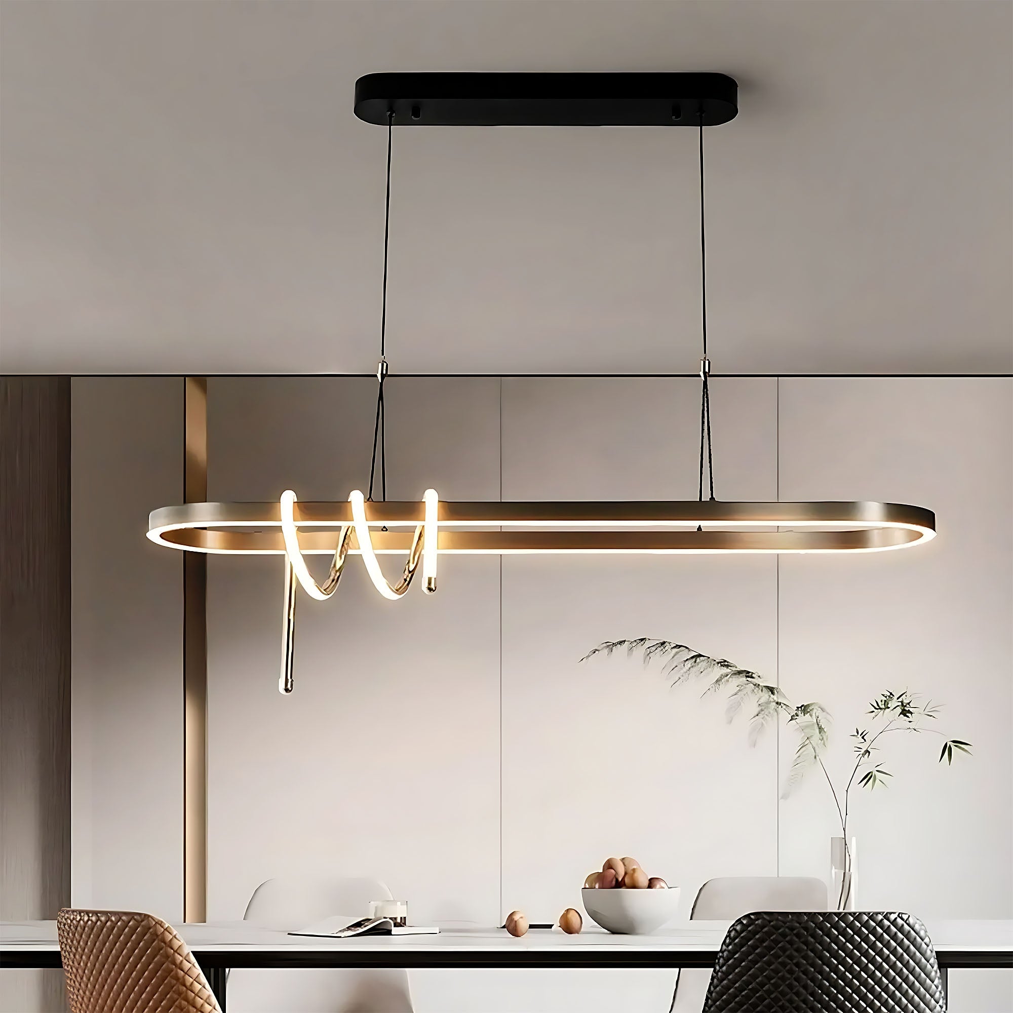 Lampa Wisząca Led Lhj040-cp 120 Cm Czarna  2