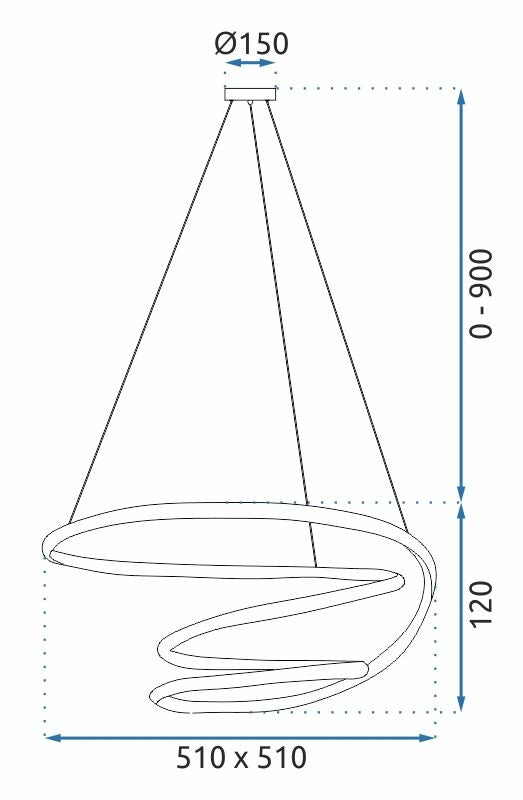 Lampa sufitowa nowoczesna LED G080-1CP Złota  6