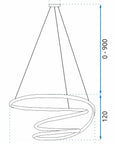 Lampa sufitowa nowoczesna LED G080-1CP Złota  6