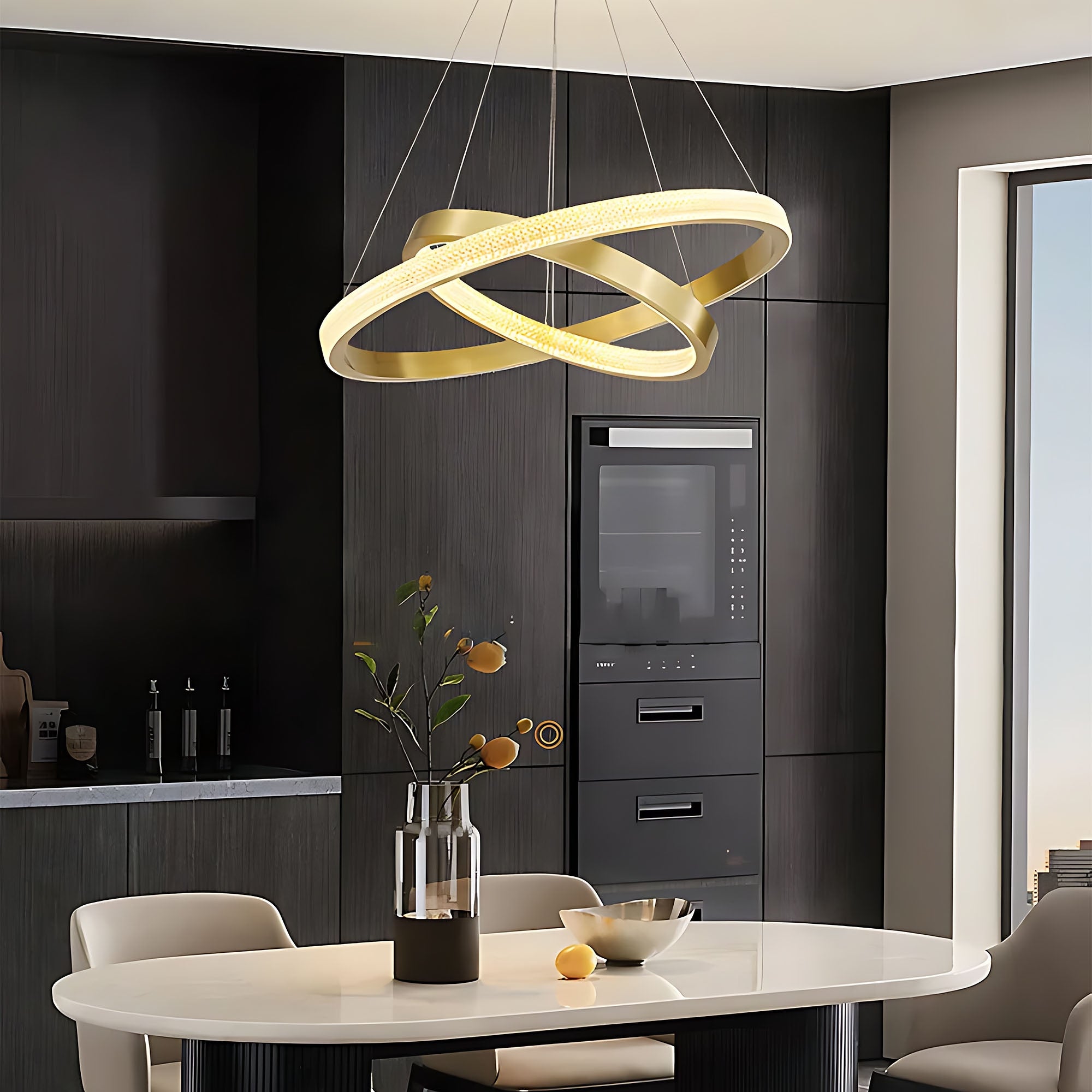 Lampa Sufitowa Wisząca Led App1772-cp Złoto Szczotkowane  4