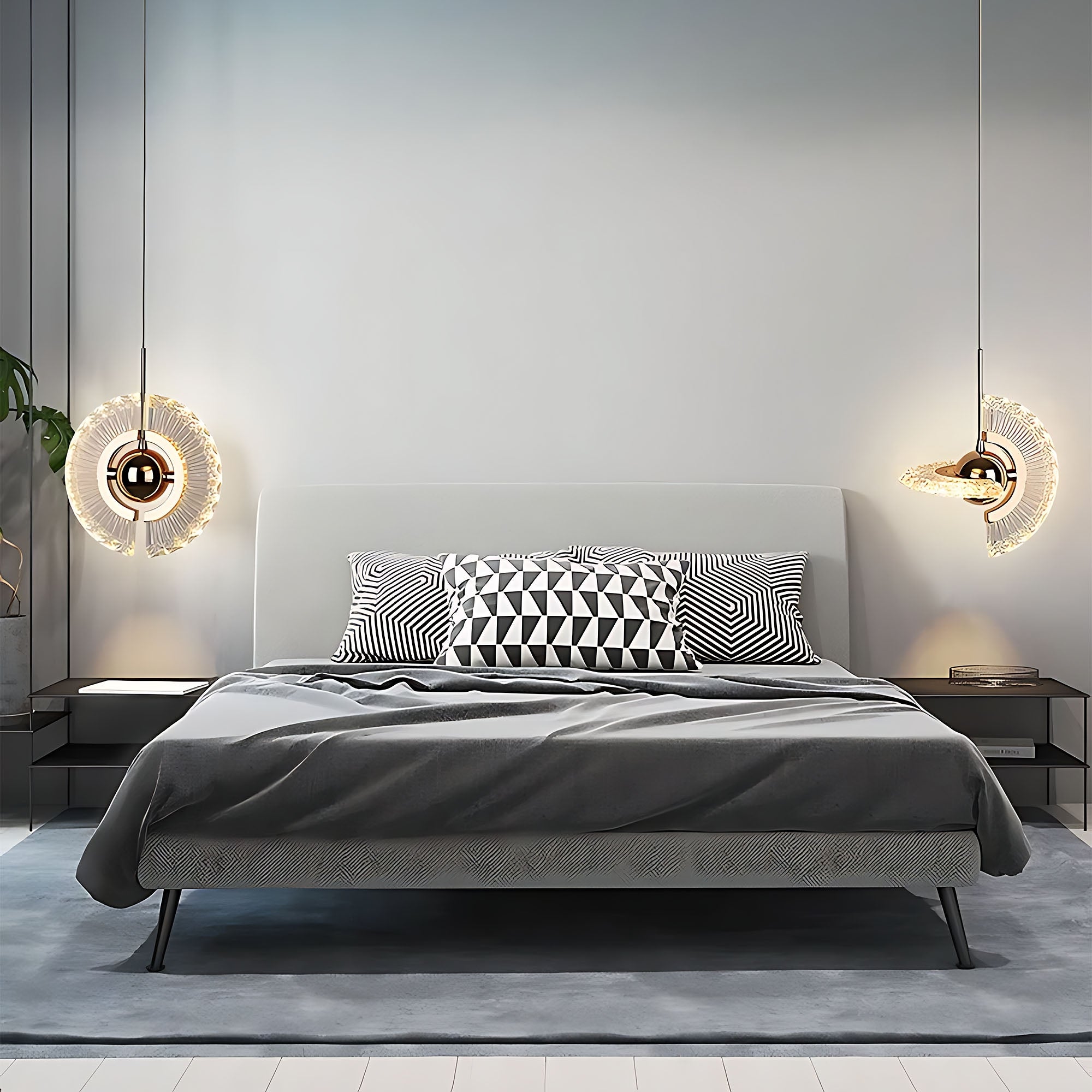 Lampa Sufitowa Wisząca Led Lhj108-2cp Złota  8