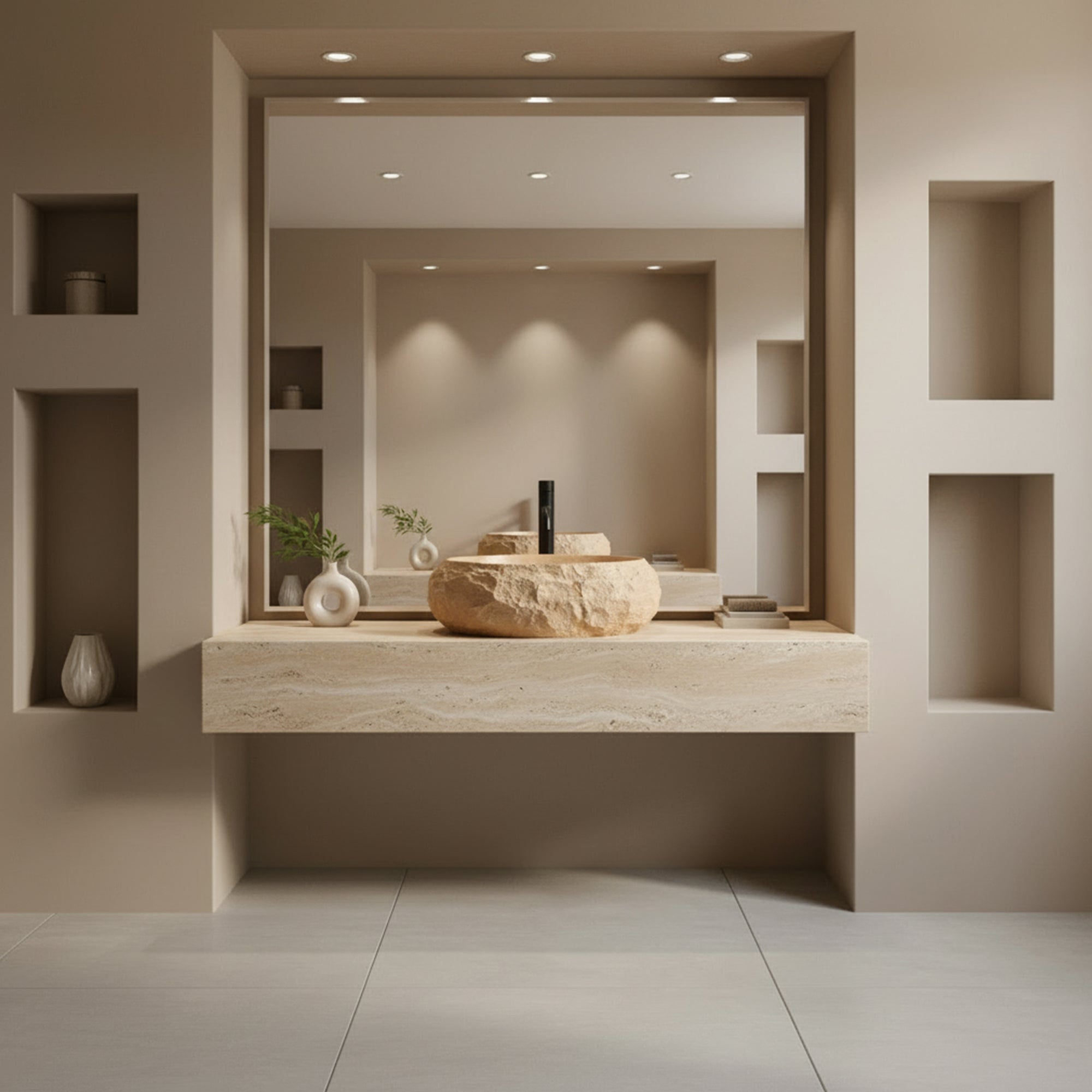 Umywalka nablatowa Rea Mika Light Terracotta  9
