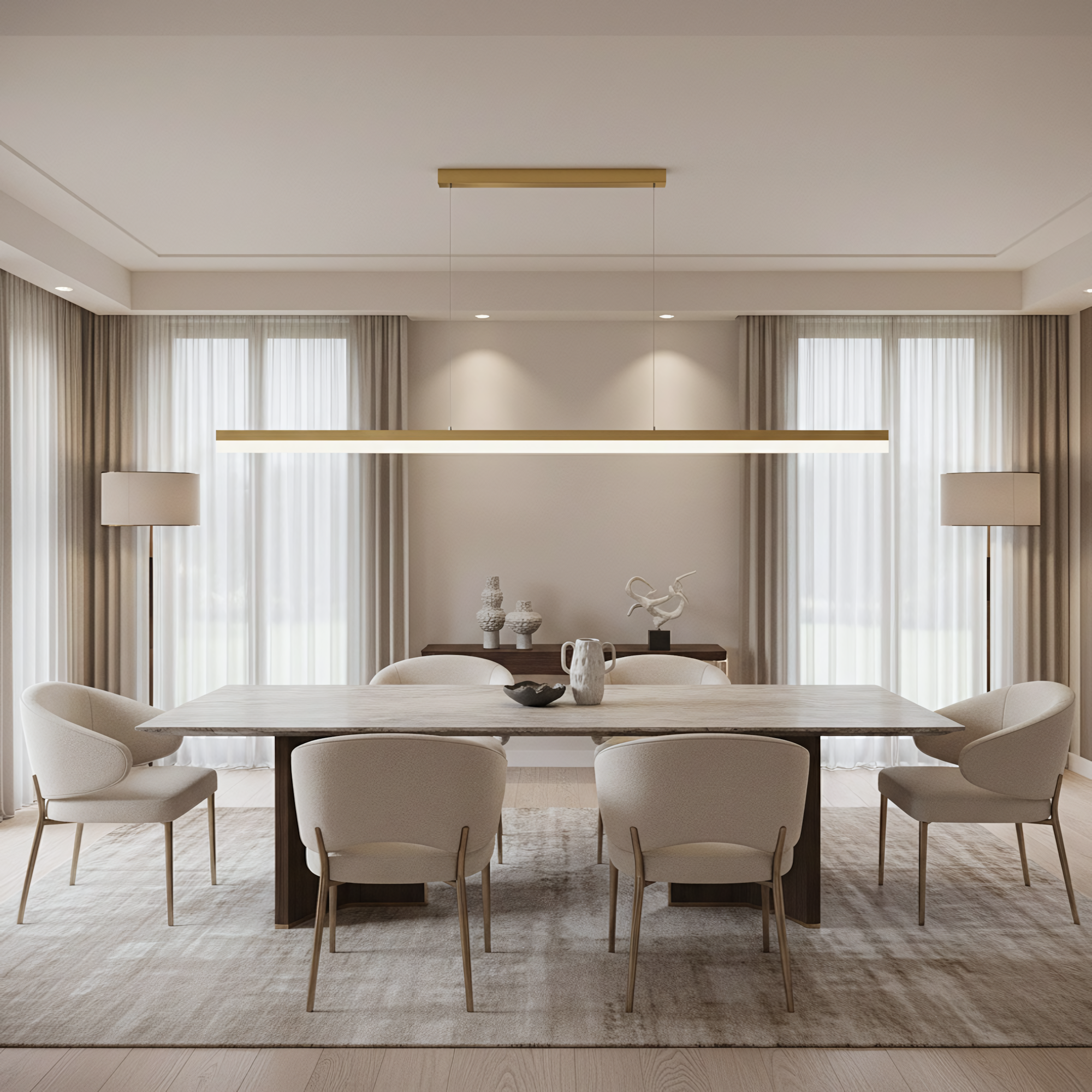 Lampa Wisząca Led App1697-cp 200 Cm Złota Szczotkowana  4