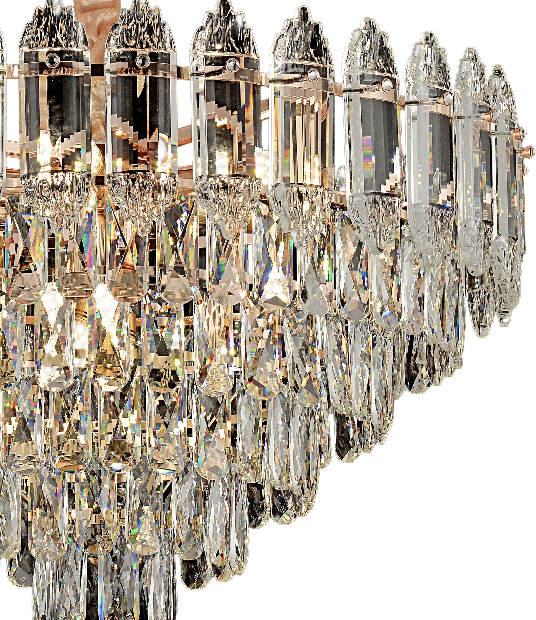 Lampa Wisząca Z Kryształami G057-cp 50cm Złota  7