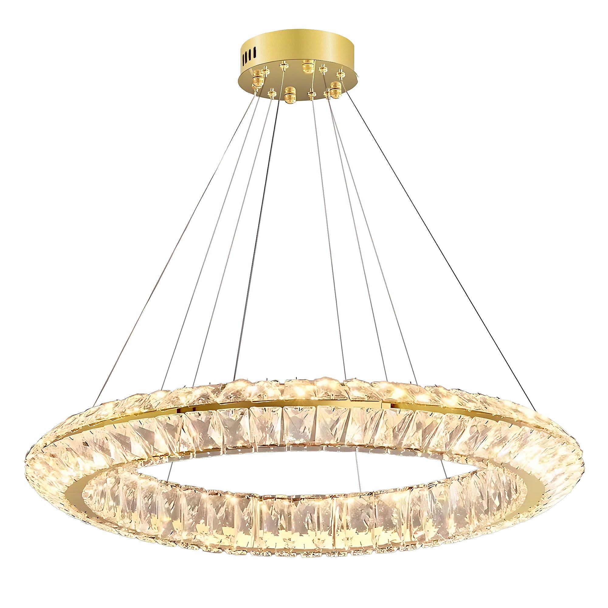Lampa Sufitowa Wisząca Led App1769-cp Złota 80cm  1