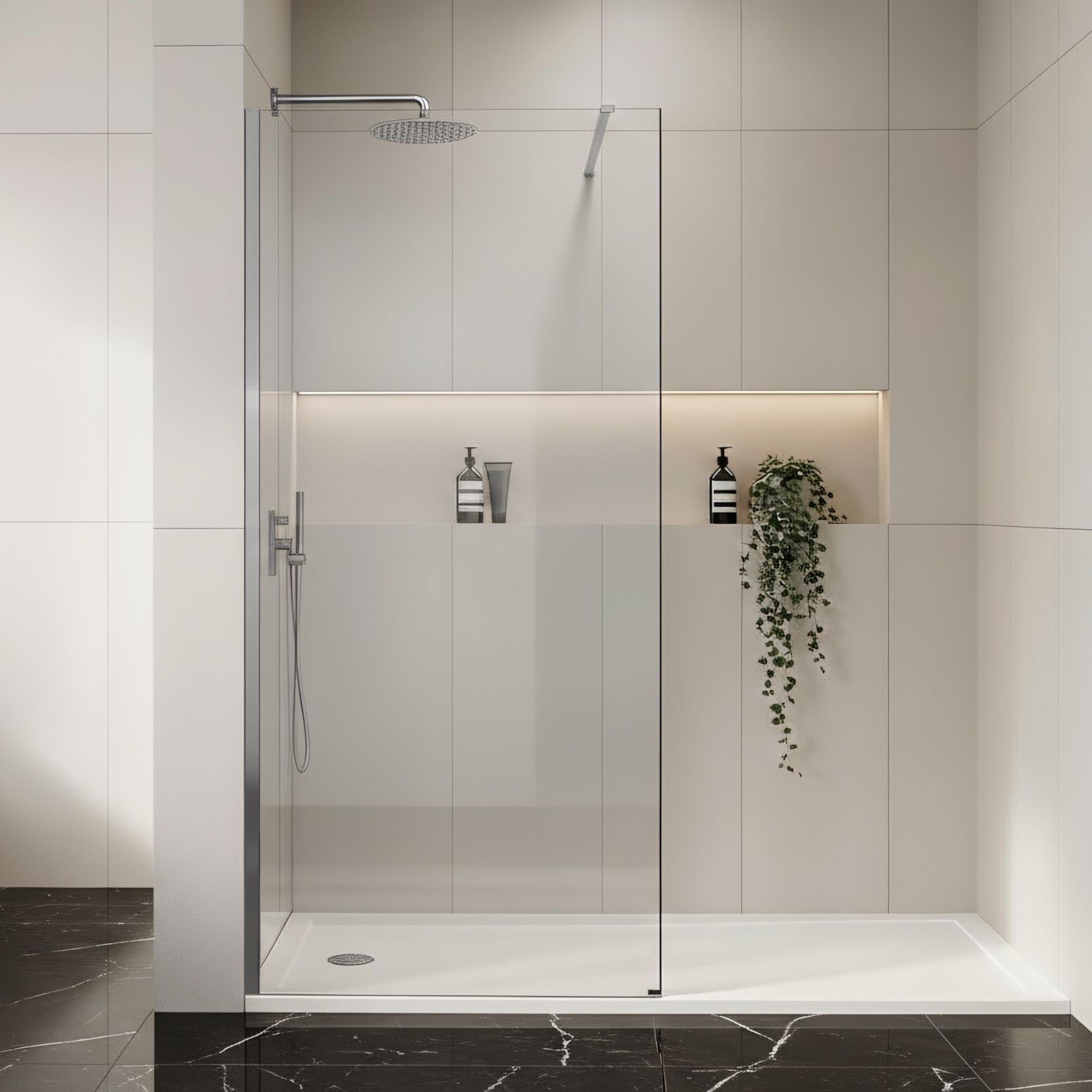 Kabina prysznicowa Walk-In Rea Flexi Transparent / Chrome 70  4