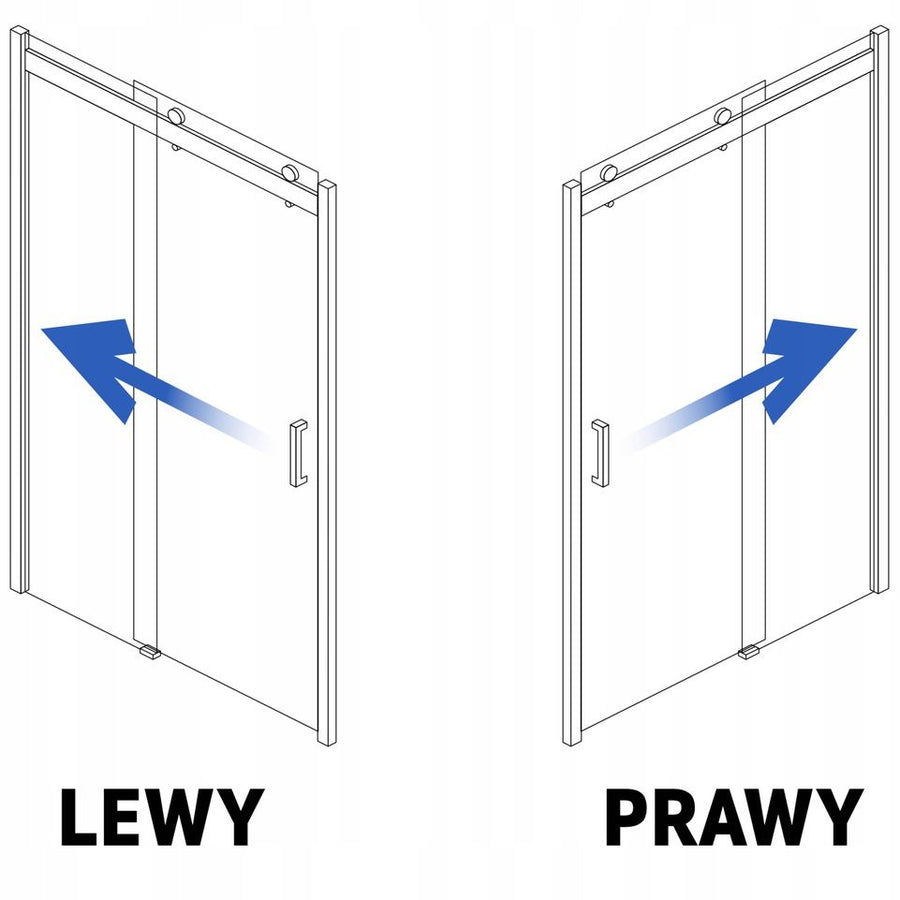 Drzwi prysznicowe Rea Nixon-2 120 Chrome Lewe