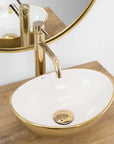 Umywalka nablatowa Rea Sofia mini GOLD/WHITE  2