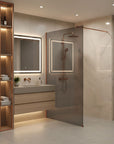 Kabina prysznicowa Walk-In Rea Flexi Grey / Brush Copper 110  6