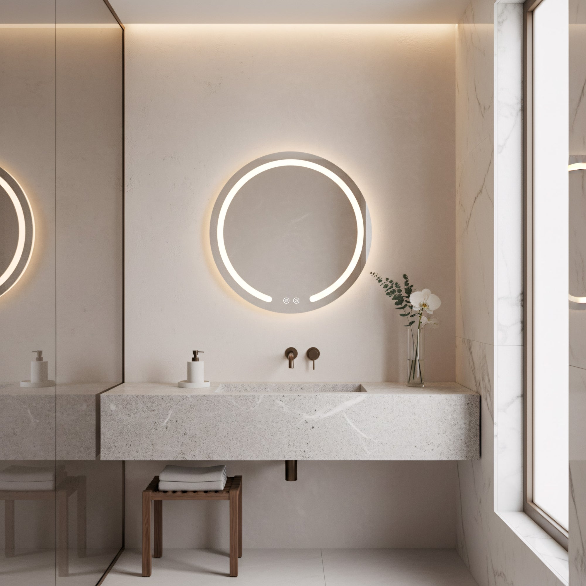 Lustro ścienne LED 60cm Modern  7