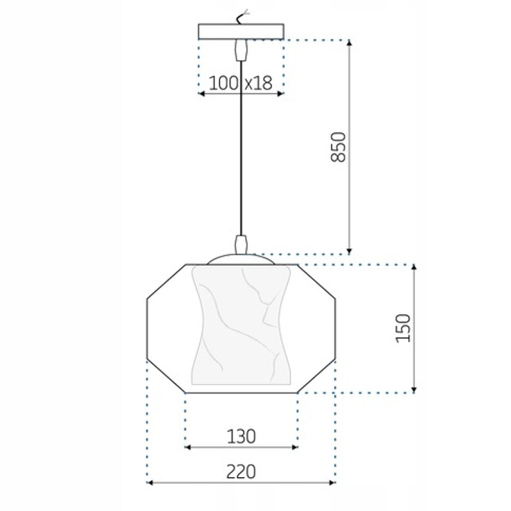 LAMPA SUFITOWA WISZĄCA   APP908-1CP Marble  10