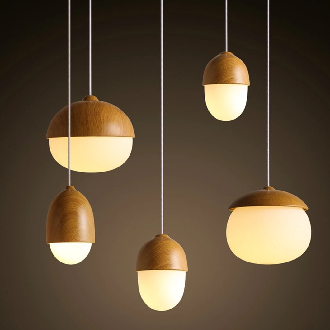Lampa Sufitowa Wisząca Orzeszek Metal Wood Boho APP952-1CP  5