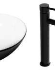 Zestaw Sofia black white + bateria wysoka Lungo black+ korek uniwersalny czarny matowy
