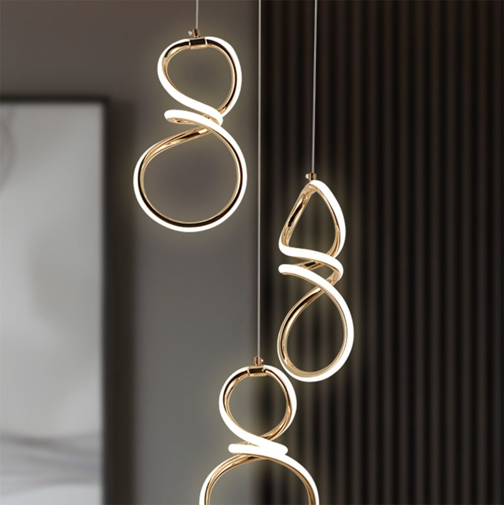 Lampa Wisząca Led G073-3cpr Złota  10