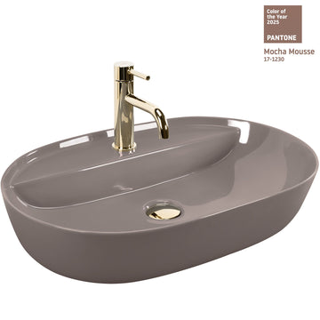 Umywalka REA Aura 61 Beige Shiny  1