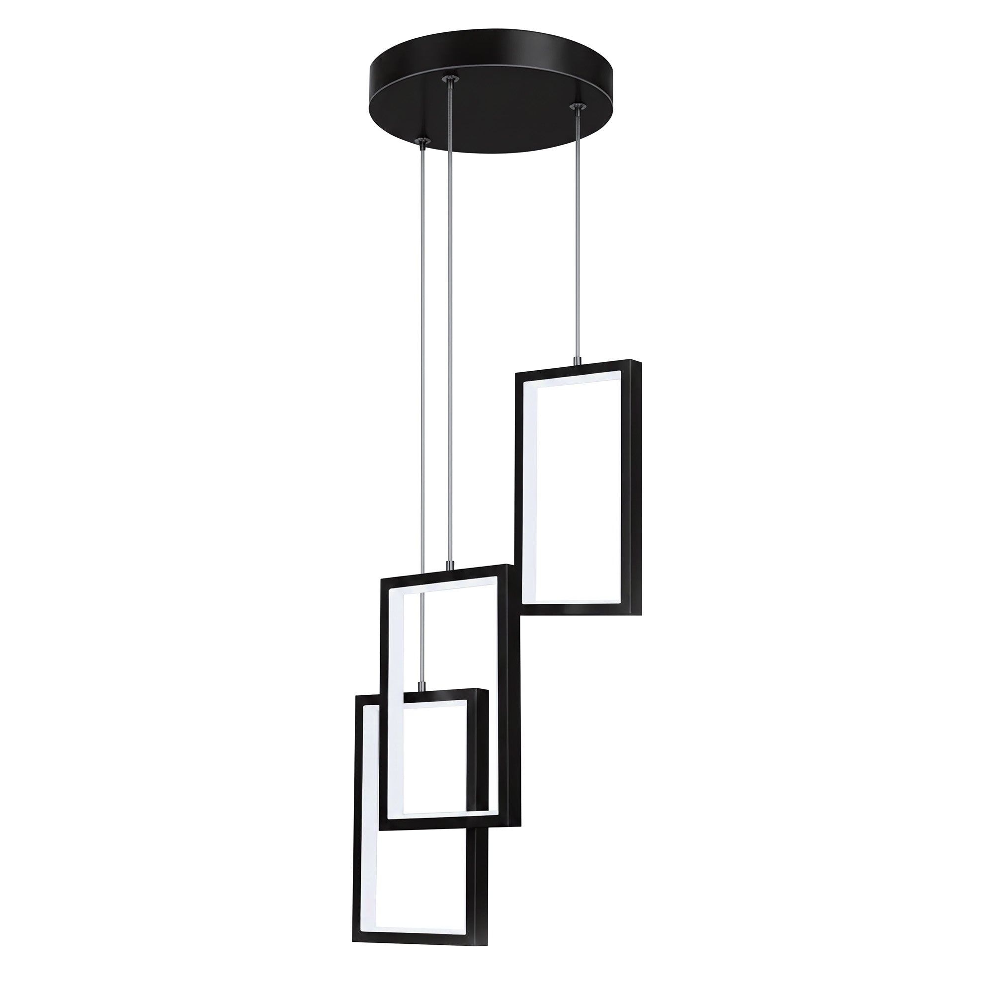 Lampa Sufitowa Wisząca Led Lhj087-3cp Czarna  1