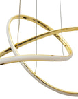 Lampa Sufitowa Wisząca Ring Nowoczesna LED + Pilot APP394-CP Złota