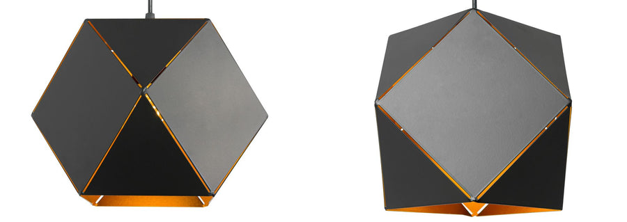 LAMPA WISZĄCA SUFITOWA GEOMETRYCZNA APP287-1CP CZARNA