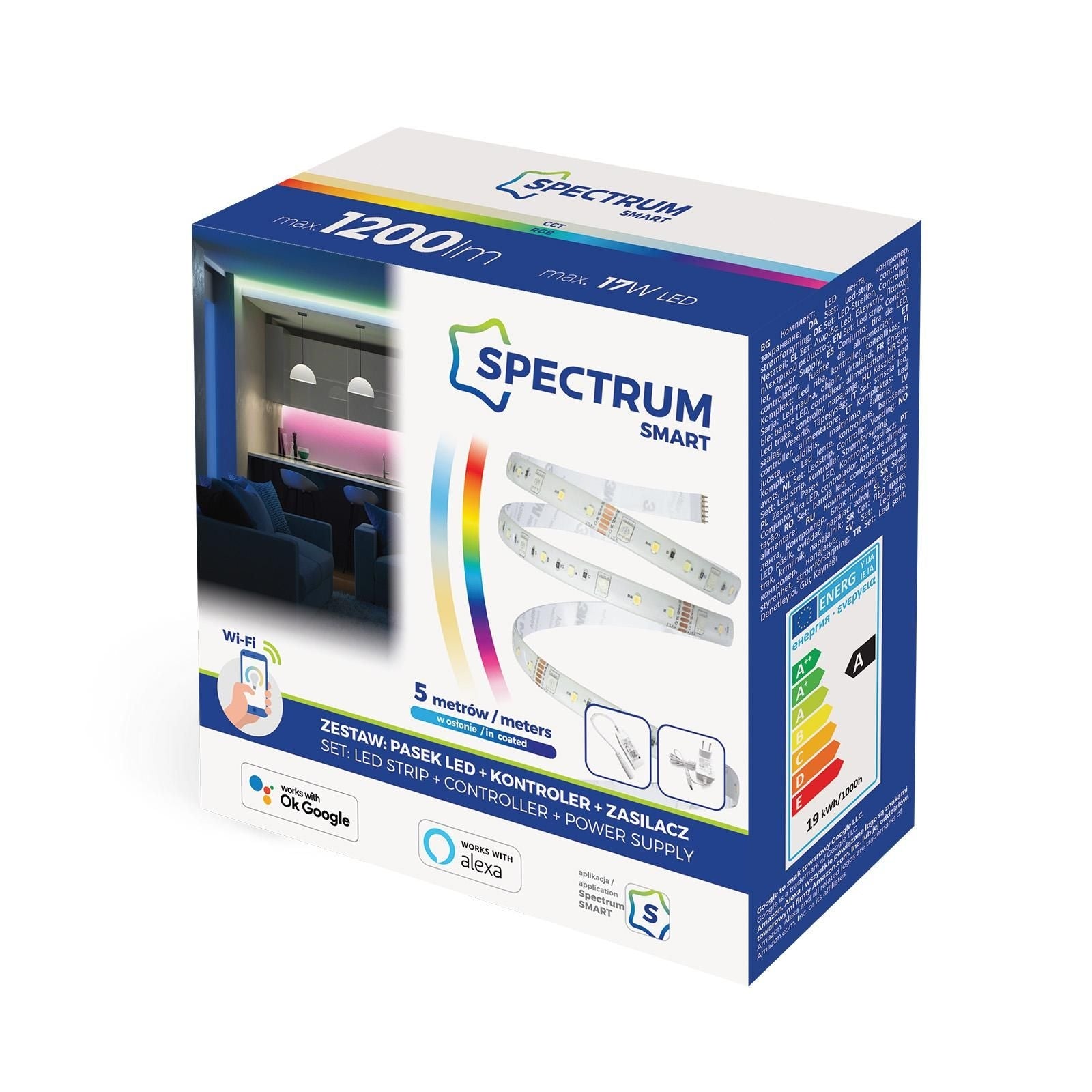 Pasek SMART LED 17W RGB WIFI 5M  5
