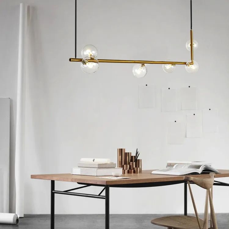 Lampa Wisząca Szklane Kule APP690-6CP Złota