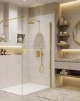 Kabina prysznicowa Walk-In Rea Flexi Transparent / Gold 130  6