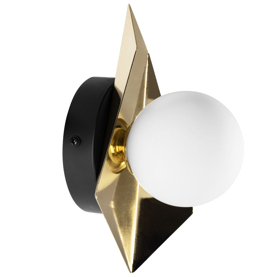 LAMPA ŚCIENNA KINKIET APP1411-W CZARNO/ZŁOTA