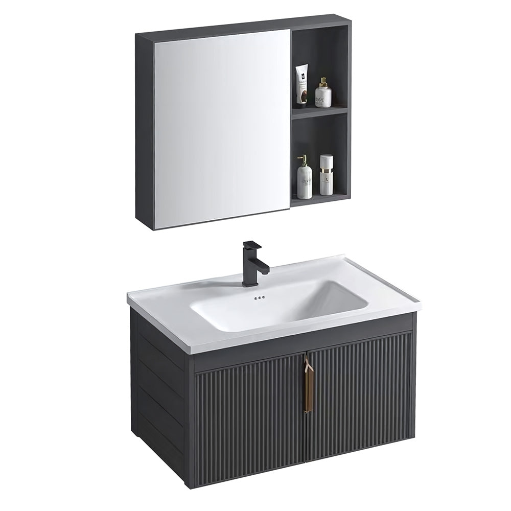 Zestaw Mebli Łazienkowych Z Umywalką Astor 60cm Szary  6