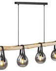 Lampa Wisząca APP1775-4CP Wood Grey  1