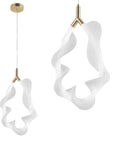 Lampa Wisząca Led G013-1cp Biały/złoty  1