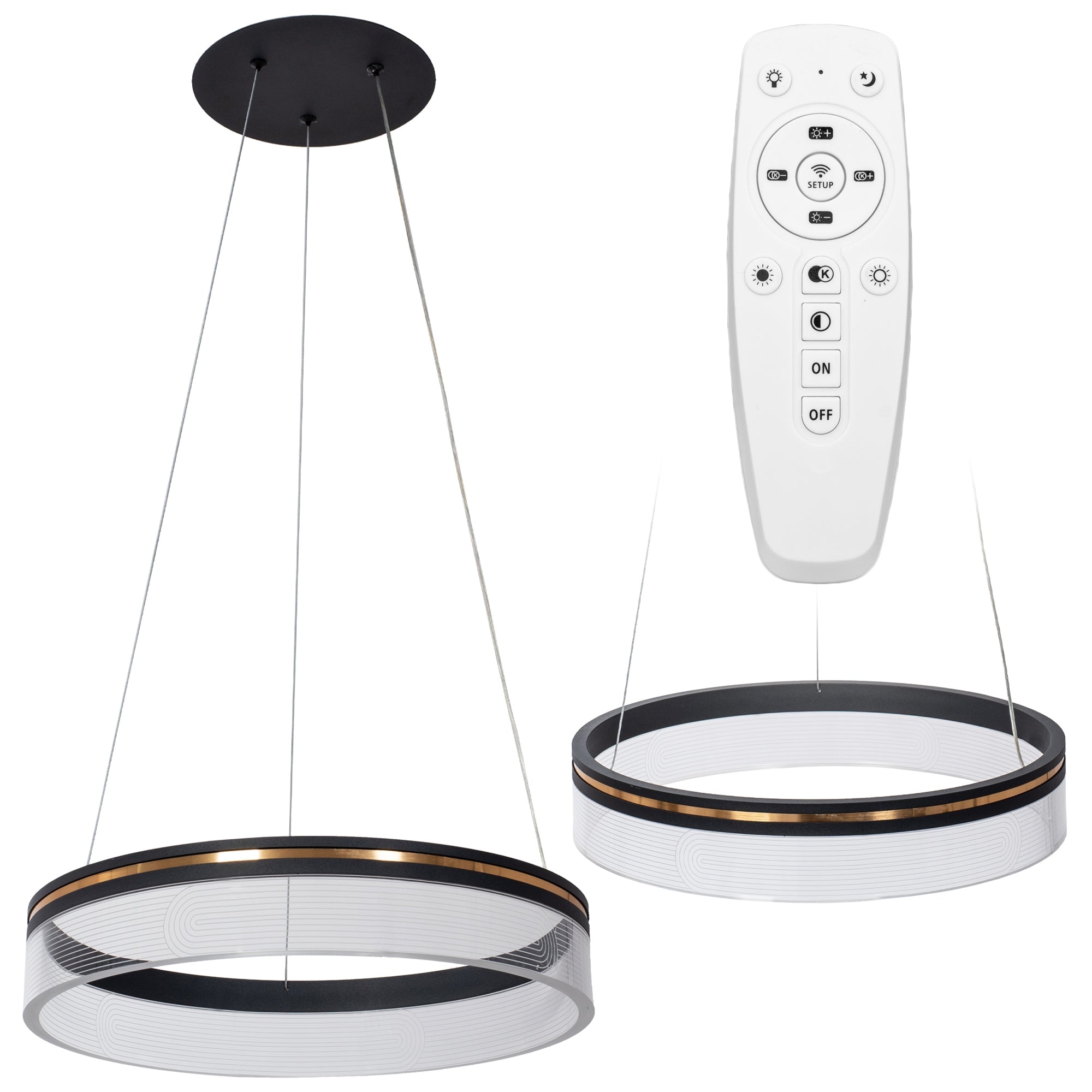 Lampa Wisząca LED APP1191-CP 40cm Czarna  1