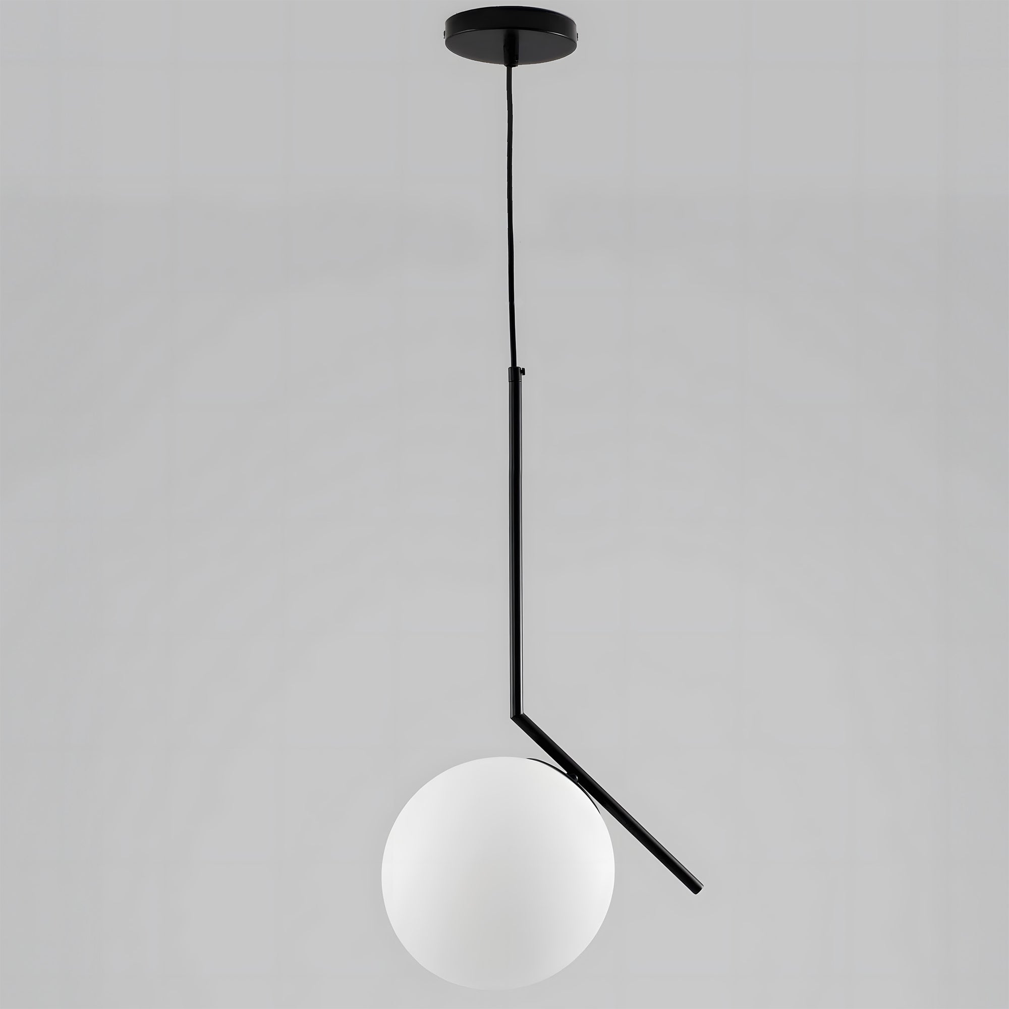 Lampa Sufitowa Wisząca Szklana Kula  G107-1W Czarna Biała  10