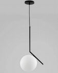 Lampa Sufitowa Wisząca Szklana Kula  G107-1W Czarna Biała  10