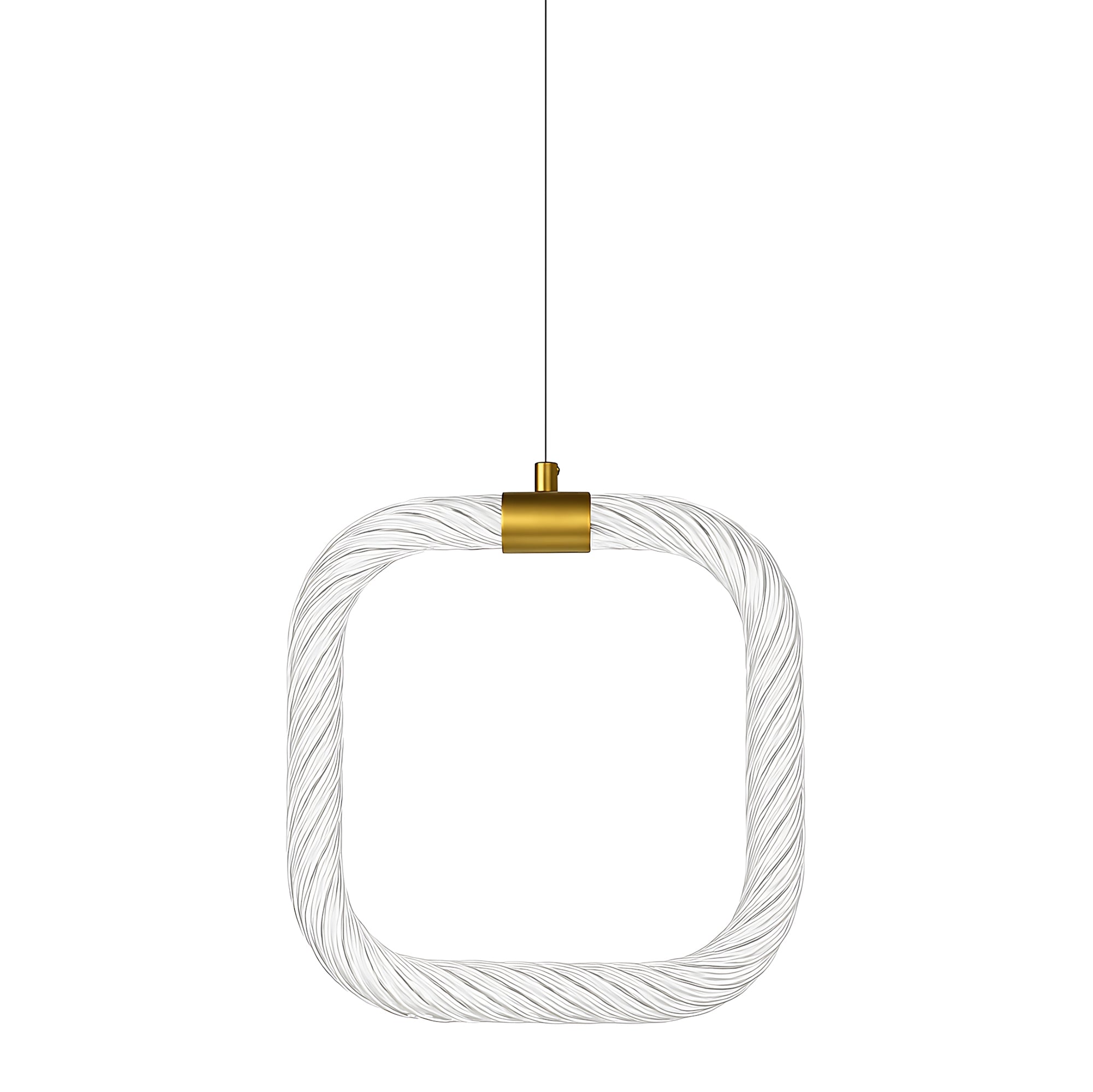 Lampa Sufitowa Wisząca Led Lhj056-cp1 Złota Szczotkowana  5