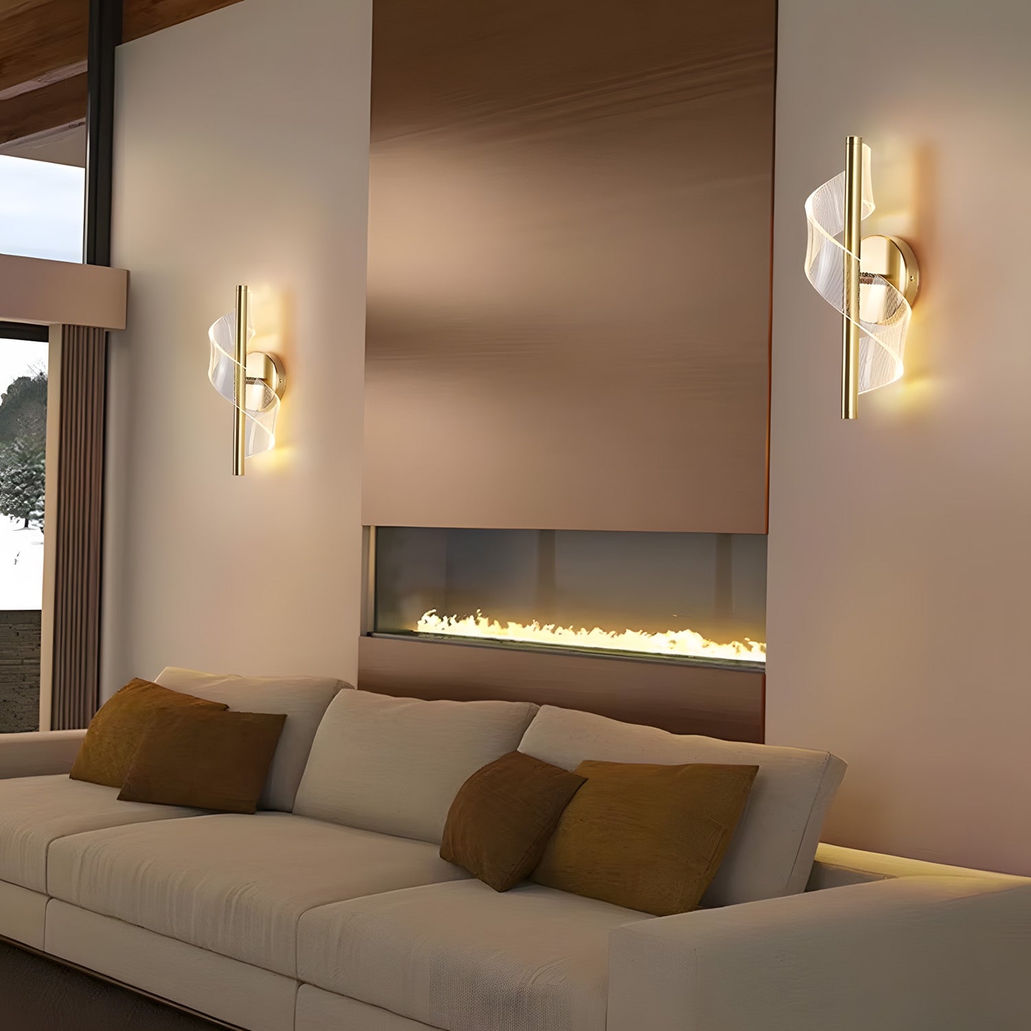 Kinkiet Led G032-w Złoty  5