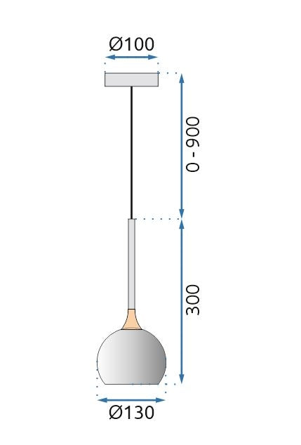 Lampa Sufitowa Wisząca Led G087-1cp Czarna Metaliczna  9