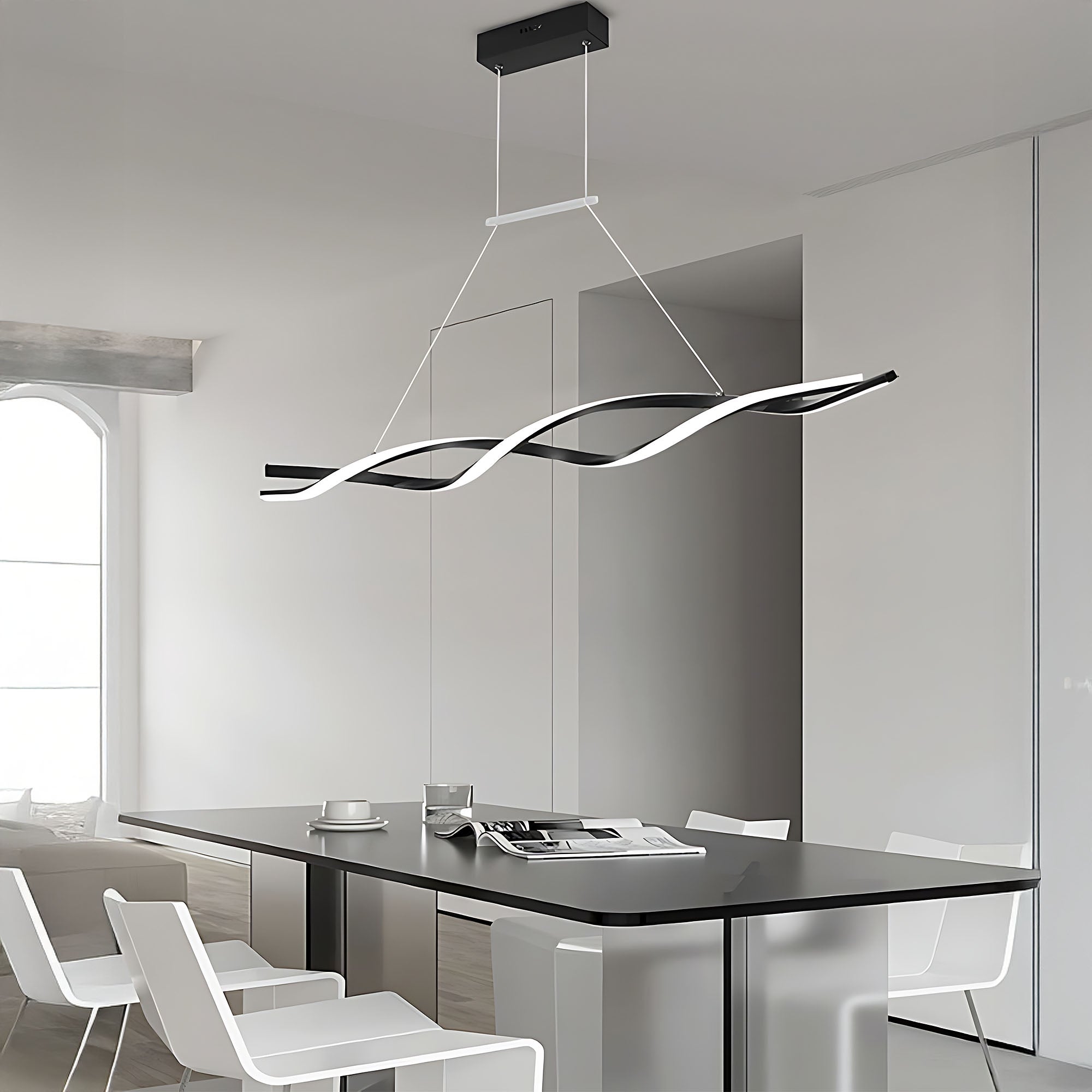 Lampa Sufitowa Wisząca Led Lhj020-cp Czarna  5