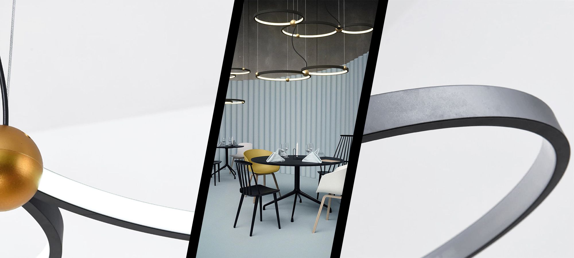 Lampa Ring 3 led + pilot APP752-30-40-50 Czarna