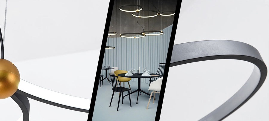 Lampa Ring 3 led + pilot APP752-30-40-50 Czarna