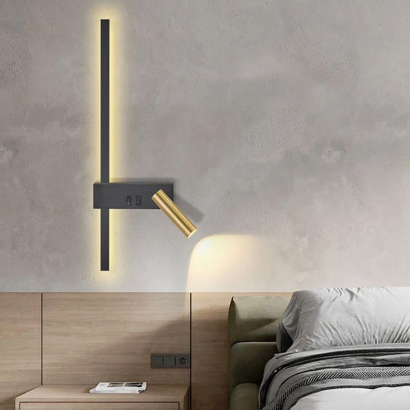 LAMPA ŚCIENNA KINKIET APP1439-W BLACK GOLD