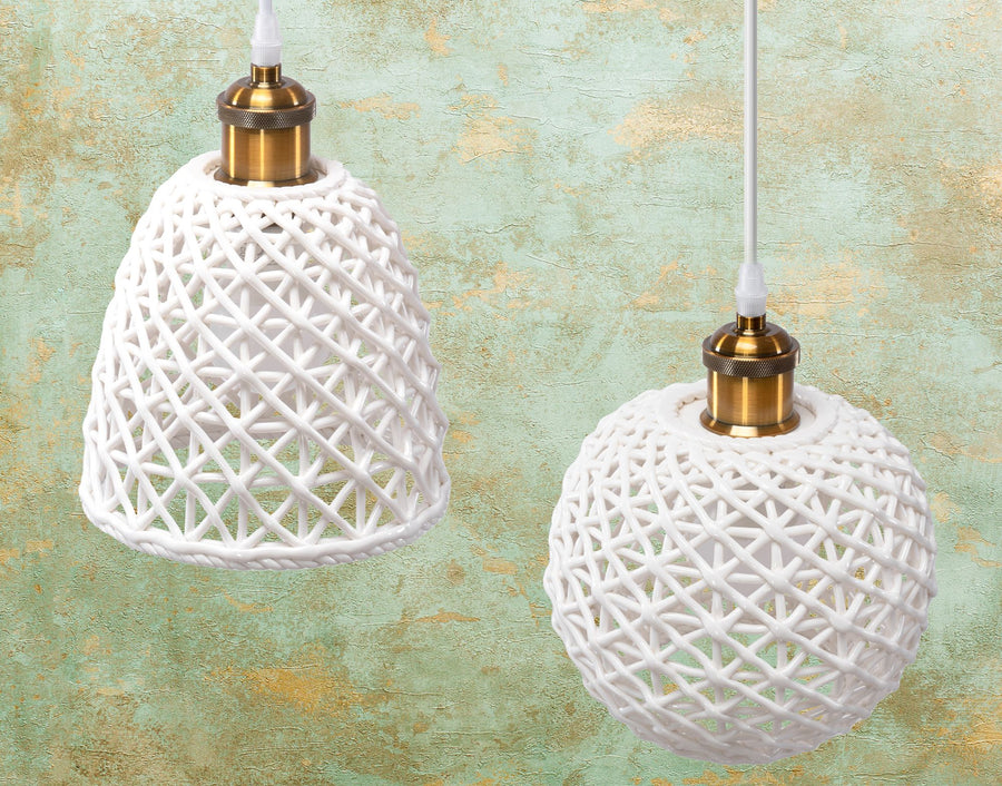 Lampa wisząca APP1007-1CP O Biała