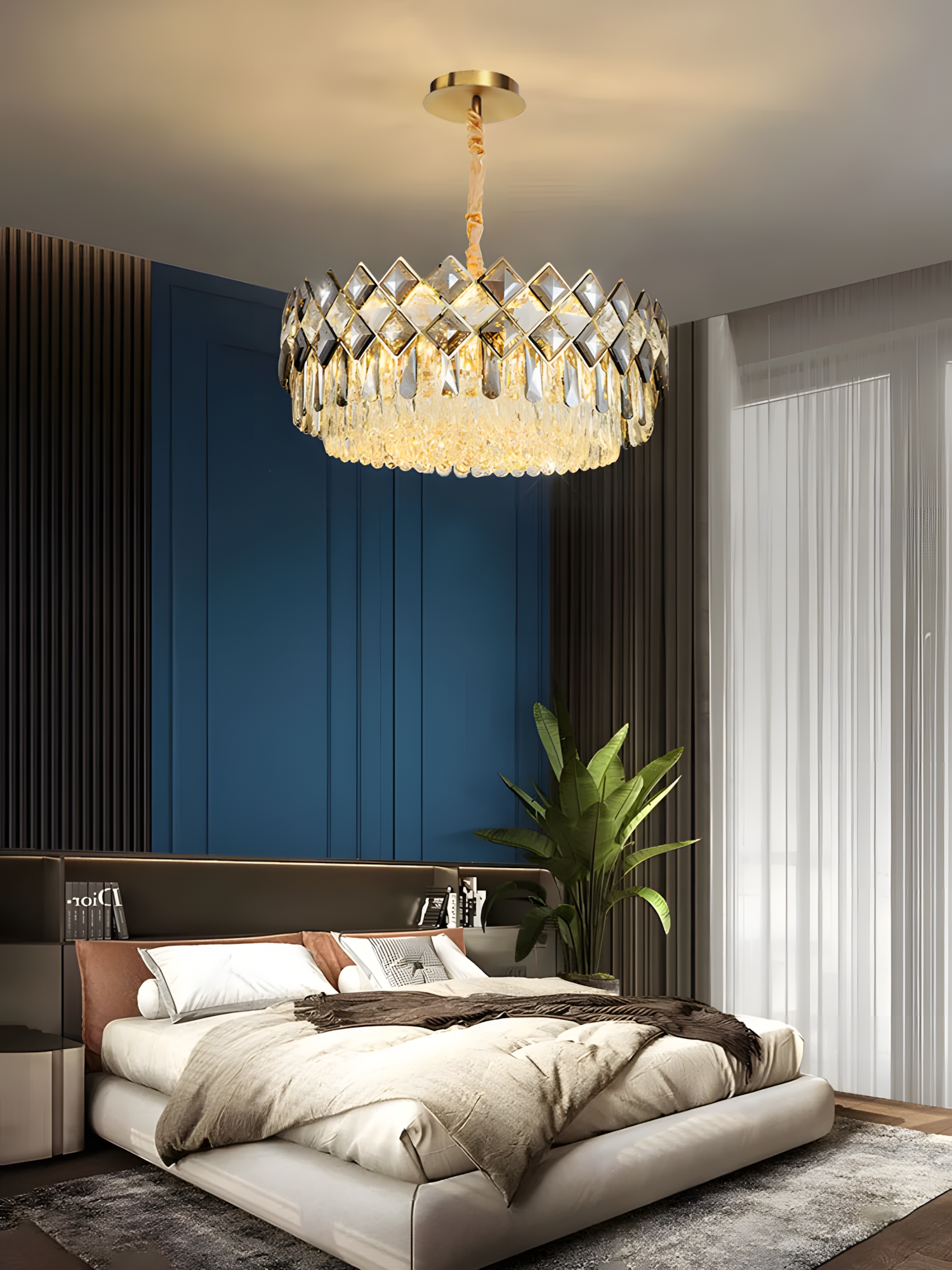 Lampa Kryształowa Wisząca APP1540-8CP60 Gold  6