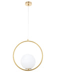 Lampa Sufitowa Wisząca Szklana Kula G109-1w Złota  1