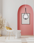 Lampa Wisząca Szklana Kula G111-1w Czarna E27  4